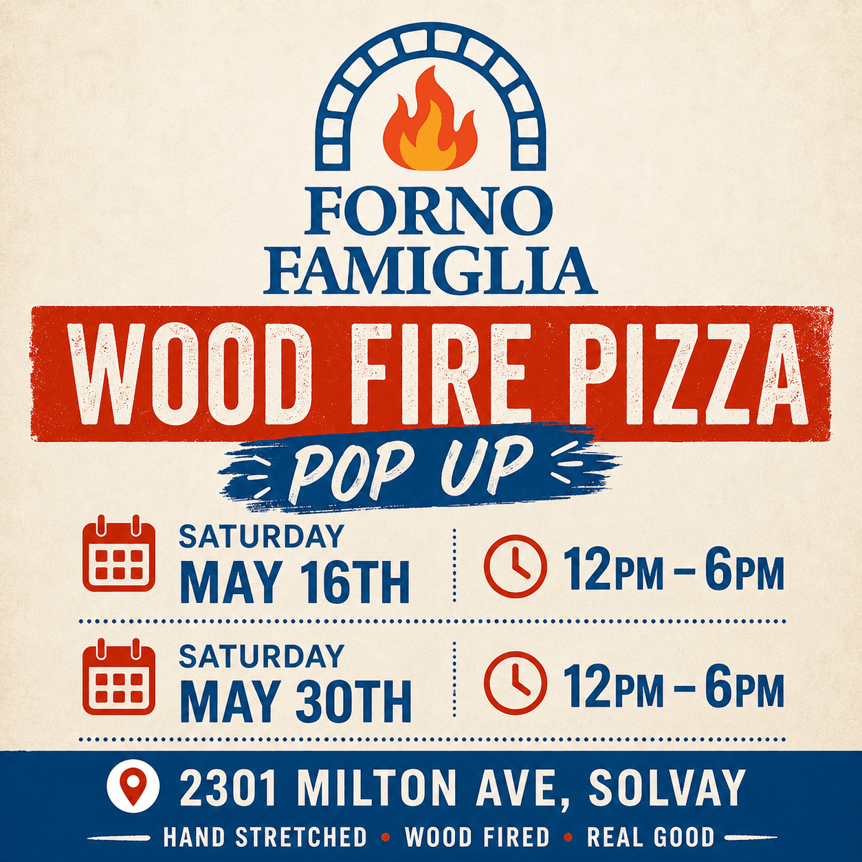 Forno Famiglia historical pop-up poster.